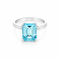 Blue Topaz Ring | 9K White Gold