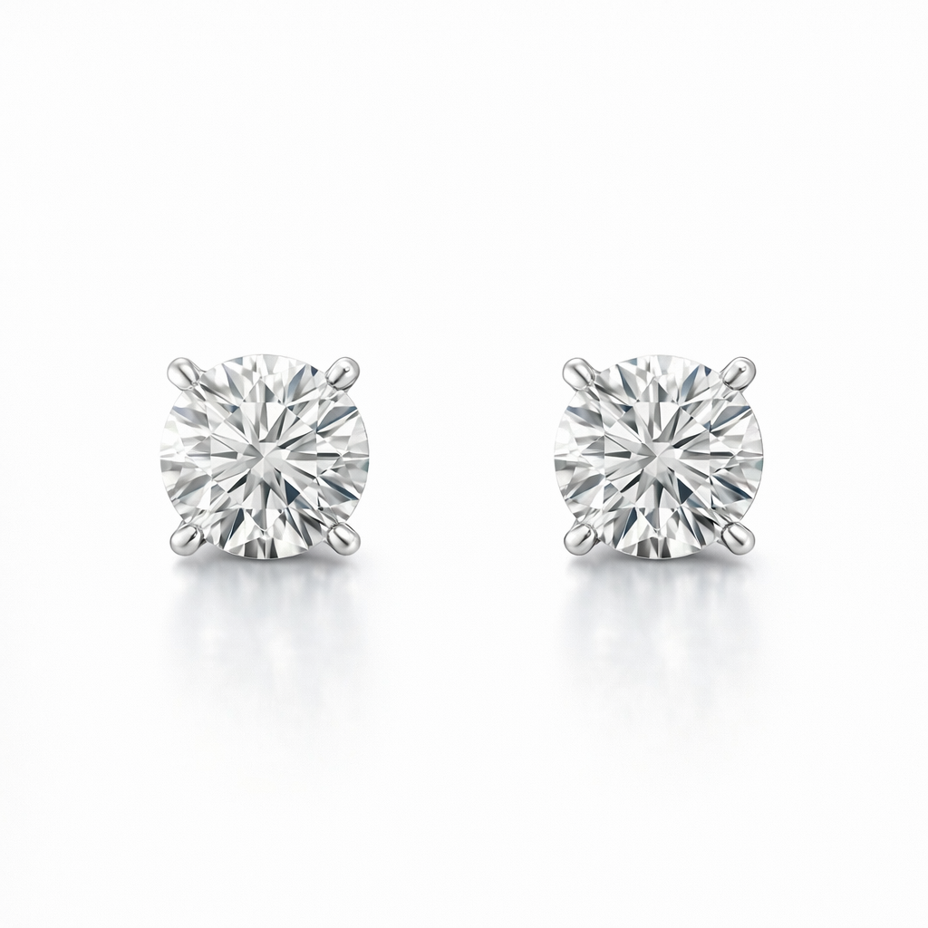 Diamond Lab Earrings 2 carat | 18ct White Gold