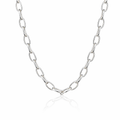 Oval Belchor Chain Necklace | Sterling Silver 45cm