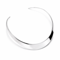 Collar With A Wide Front In Sterling Silver