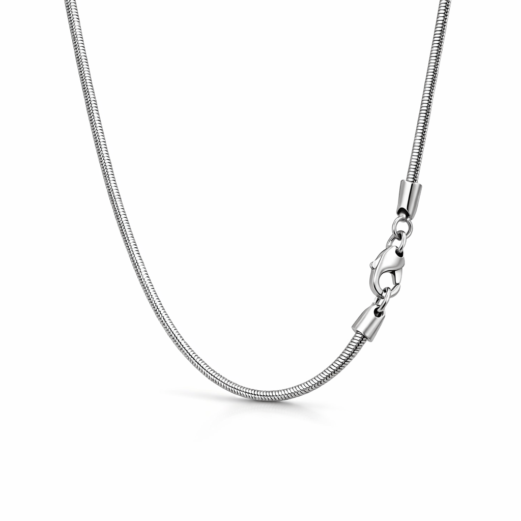 Stainless Steel Flattened Snake Necklace
