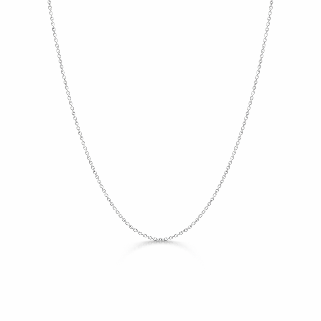 Necklace In 18K White Gold 1mm &amp; 45cm