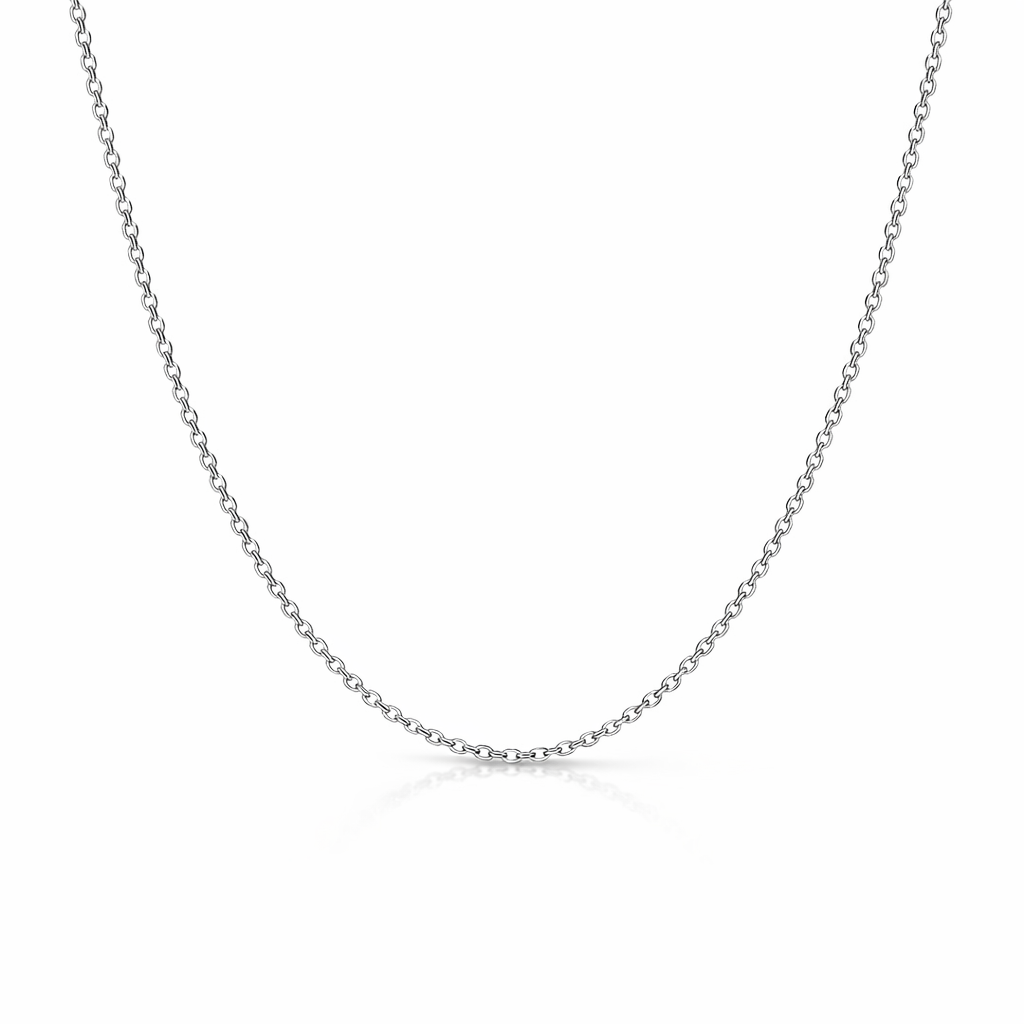 White Gold Necklace In 9K
