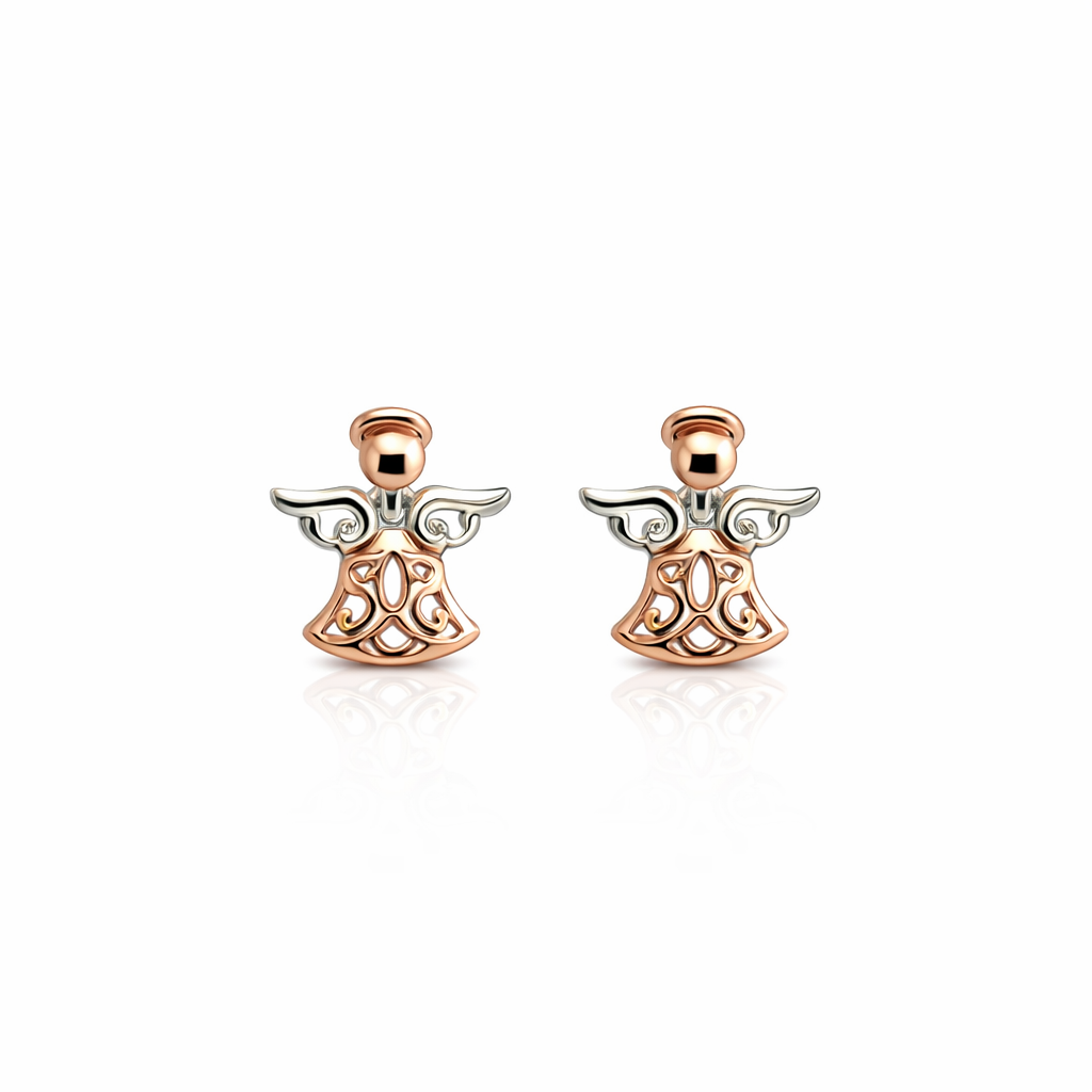 Angel Stud Earrings In Sterling Silver