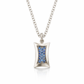 Sapphire Pendant | 9ct White Gold