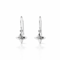 Kiss Drop Earrings In 9K White Gold