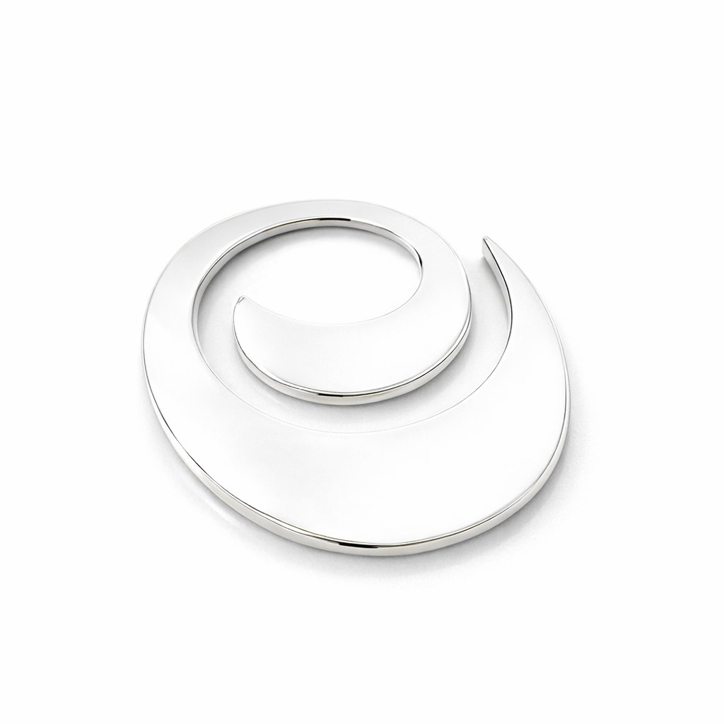 Money Clip With A Swirl Design In Sterling Silver