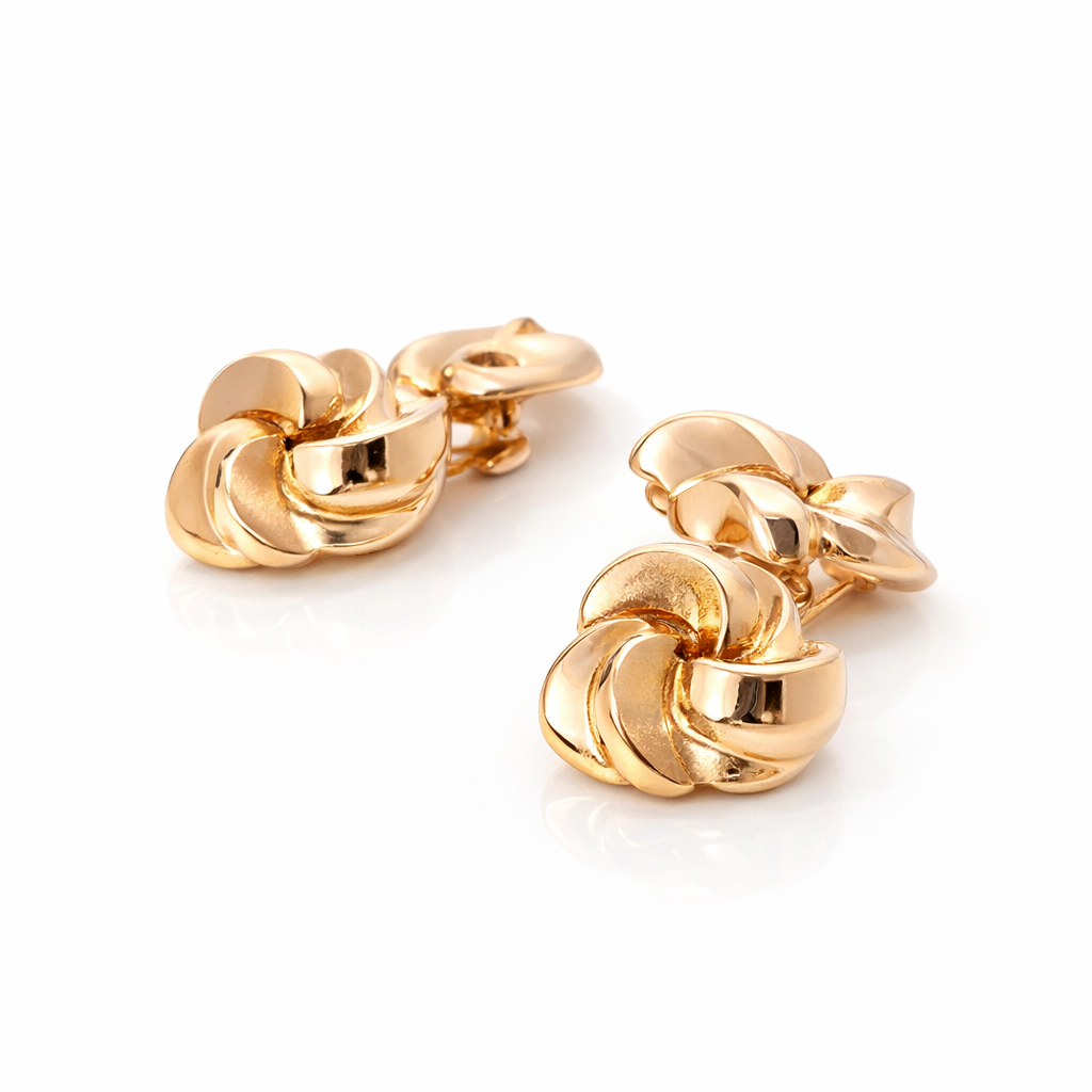 Knot Antique Cufflinks In 18K Rose Gold
