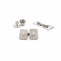 Pearl Dress Studs And Cufflink Set Silver