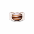 Banded Agate Sterling Silver Ring