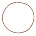 Rose Gold Plated Mesh Silver Necklace