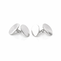 Oval Cufflinks | Sterling Silver Sophistication