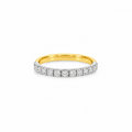 18ct yellow gold and platinum diamond band ring set with 0.34ct of round brilliant cut diamonds