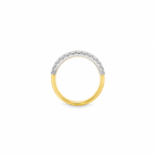 18ct yellow gold and platinum diamond band ring set with 0.34ct of round brilliant cut diamonds
