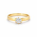 Diamond Ring In 18K Yellow Gold