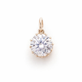 Silver 10mm Round Multi Claw Cubic Pendant
