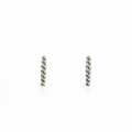 Twisted Bar Stud In Sterling Silver