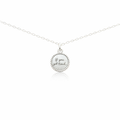 Petals Silver Necklace | Banksy Disc "If You Get Tired.."