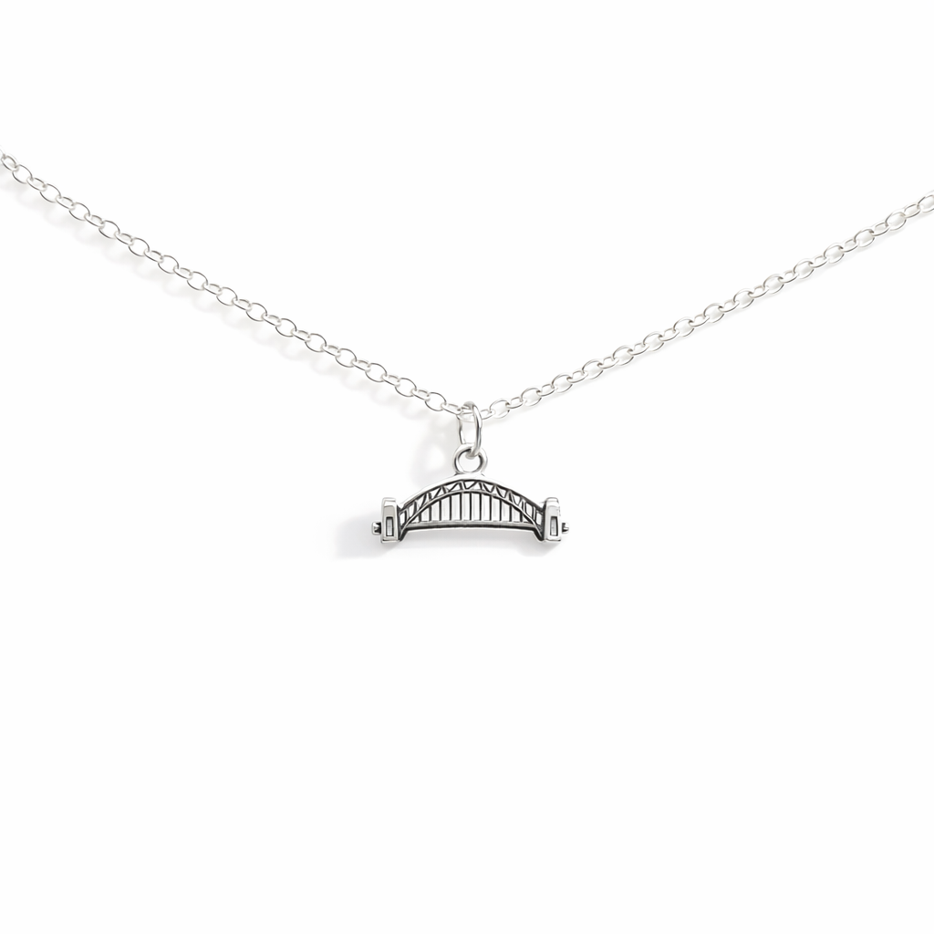 Petals Silver Necklace | Harbour Bridge "I Love Australia"