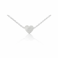 Petals Heart Slider "Mum I love you..." Silver Necklace