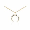 Petals Silver Necklace | Crescent Moon "Sometimes"