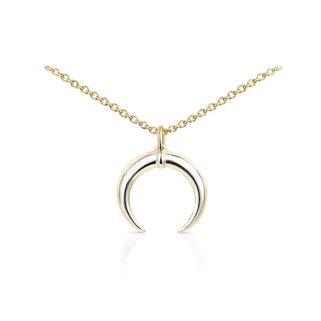 Petals Silver Necklace | Crescent Moon "Sometimes"