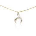 Petals New Best Friend Moon Necklace In Silver