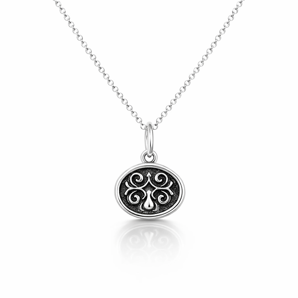 Pendant With Vintage Charm In Sterling Silver