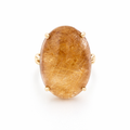 Rutilated Quartz Ring In 18k Yellow Gold