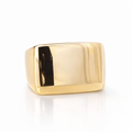 Rectangular Flat Top Ring In 9K Yellow Gold