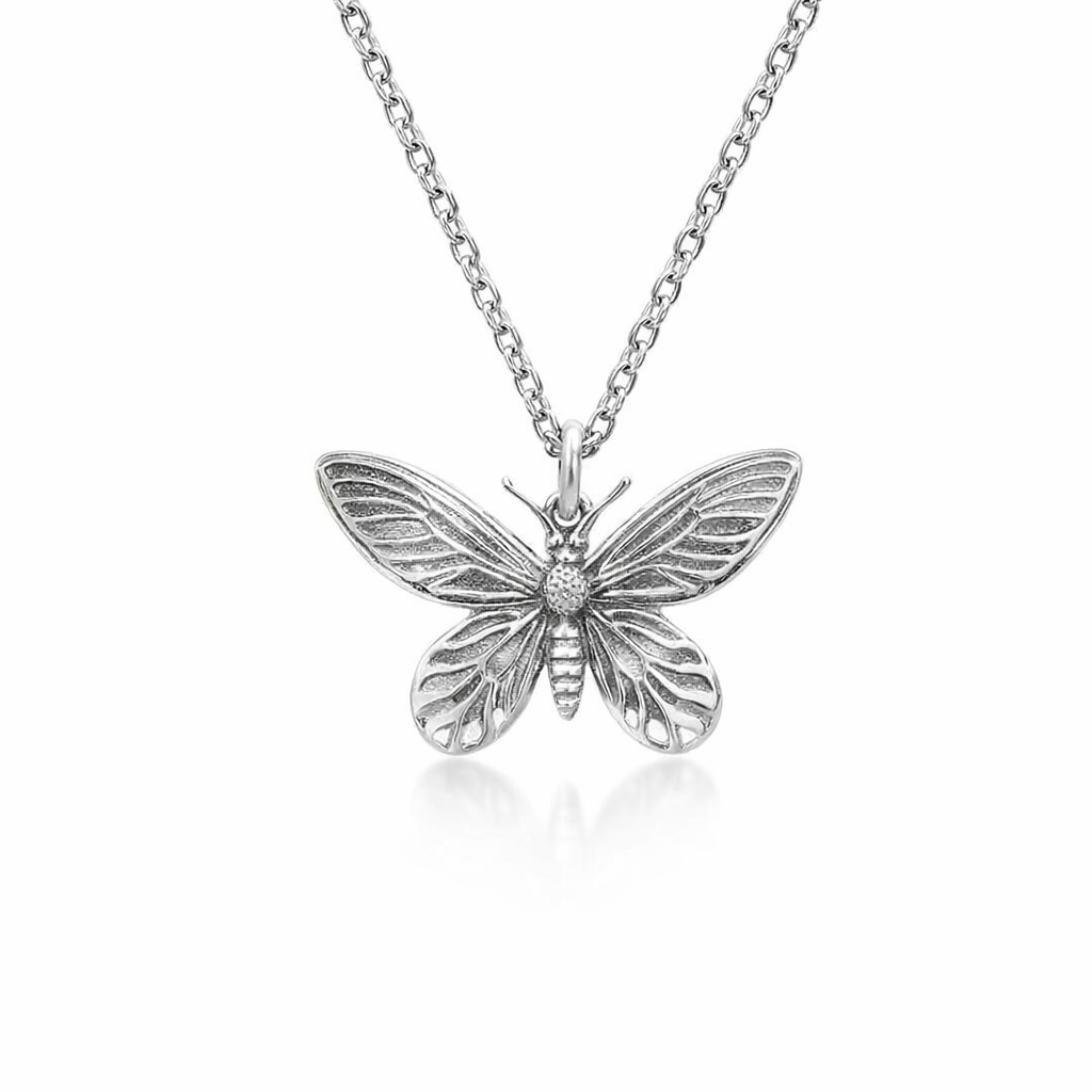 Birdwing Butterfly Pendant Sterling Silver