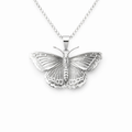 Monarch Butterfly Pendant In Sterling Silver