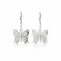 Silver Small Alcides Butterfly Earrings