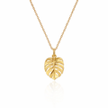 Monstera Leaf Pendant In 18K Yellow Gold
