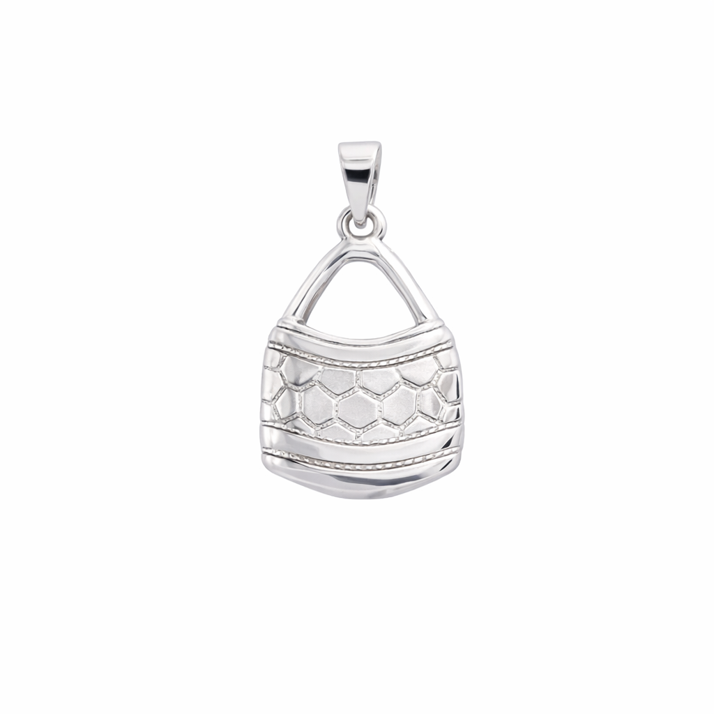 Silver Geometric Design Bilum Pendant