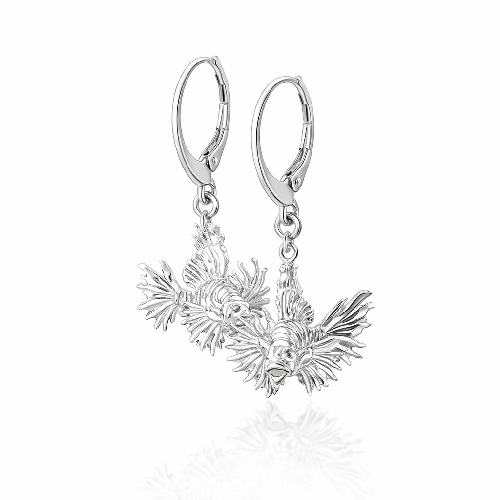 Lionfish Earring In Sterling Silver