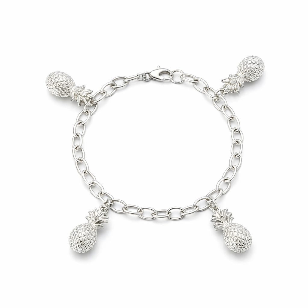 Pineapple Bracelet In Sterling Silver