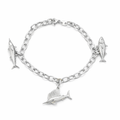 Fisherman's Bracelet Tuna, Sailfish, Marlin In Silver
