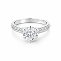 Cubic Zirconia Ring In Sterling Silver