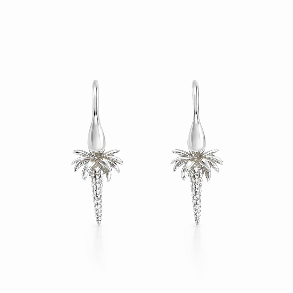 Earrings | Coconut Palm Trees In Silver