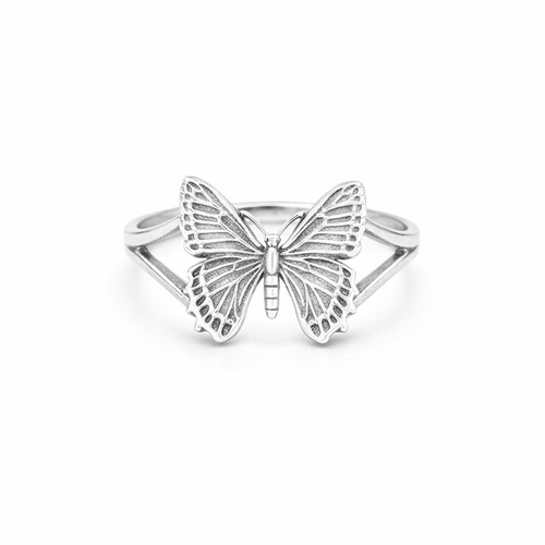 Alcides Day Moth Ring In Sterling Silver