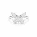Birdwing Butterfly Ring In Sterling Silver
