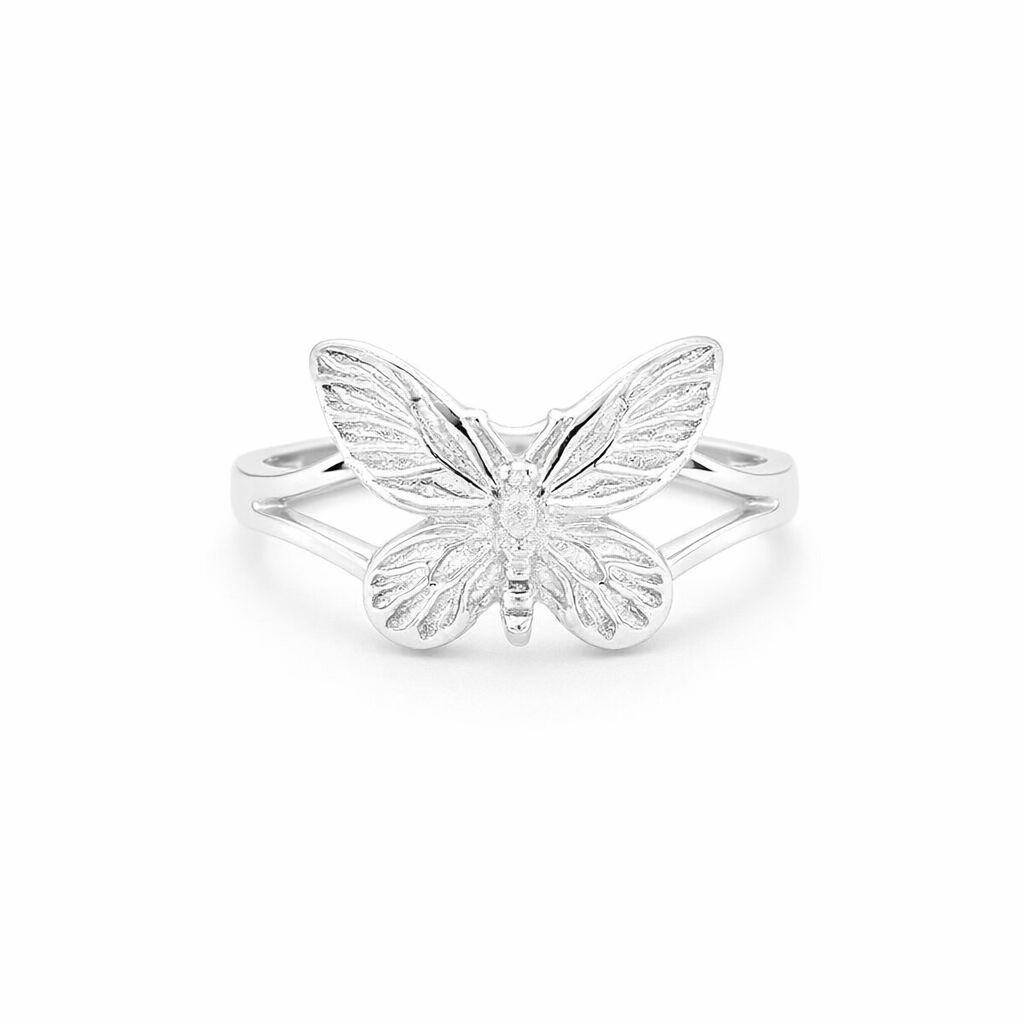 Birdwing Butterfly Ring In Sterling Silver