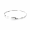 Lightning Strike Bangle In Sterling Silver