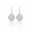 Starburst Disc Buka Earrings In Silver
