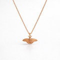 Green Triangle Butterfly Pendant 9K Rose Gold
