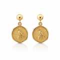 Kokomo Yellow Gold Ball Stud And Drop Earrings
