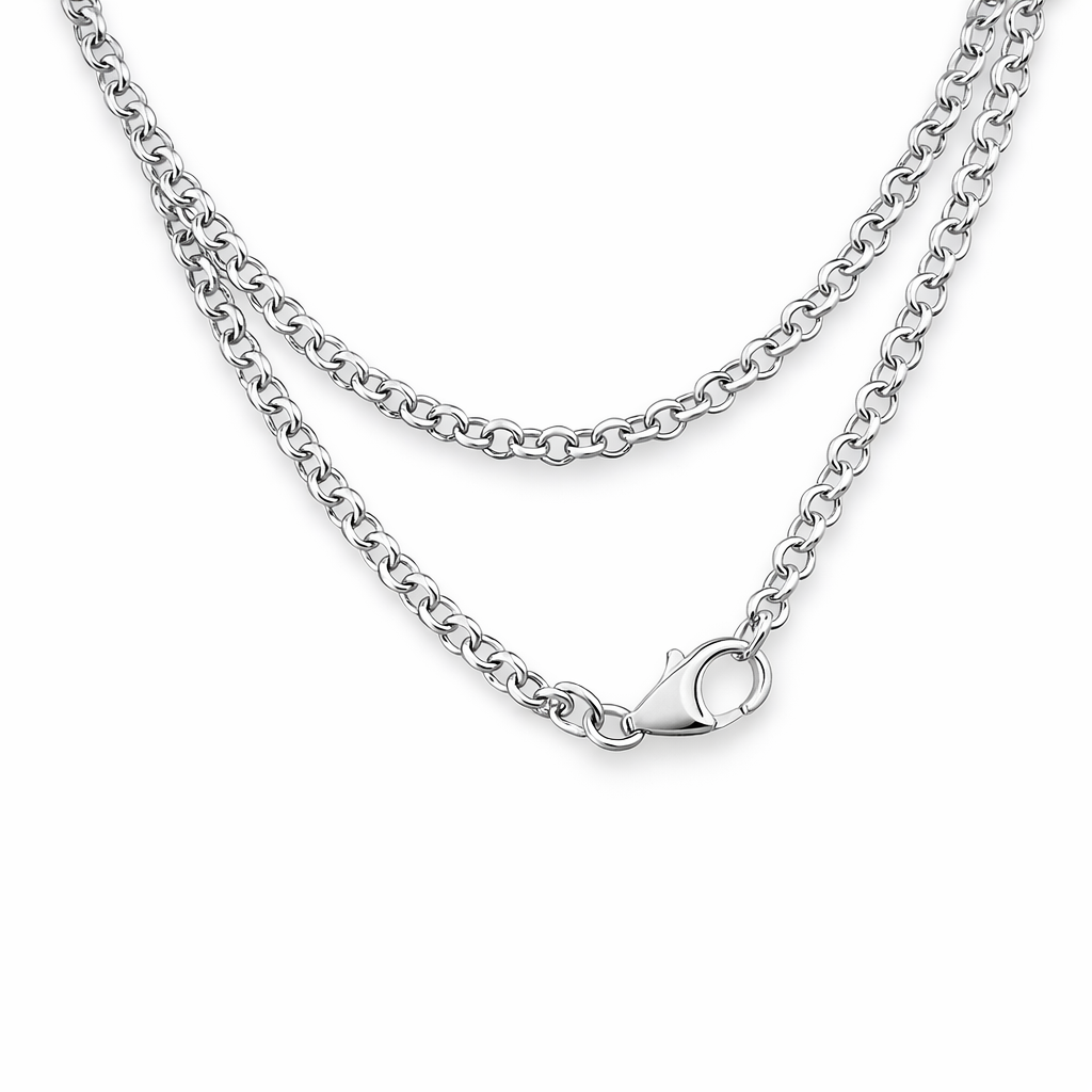 Diamond Cut Belcher Chain In 18K White Gold
