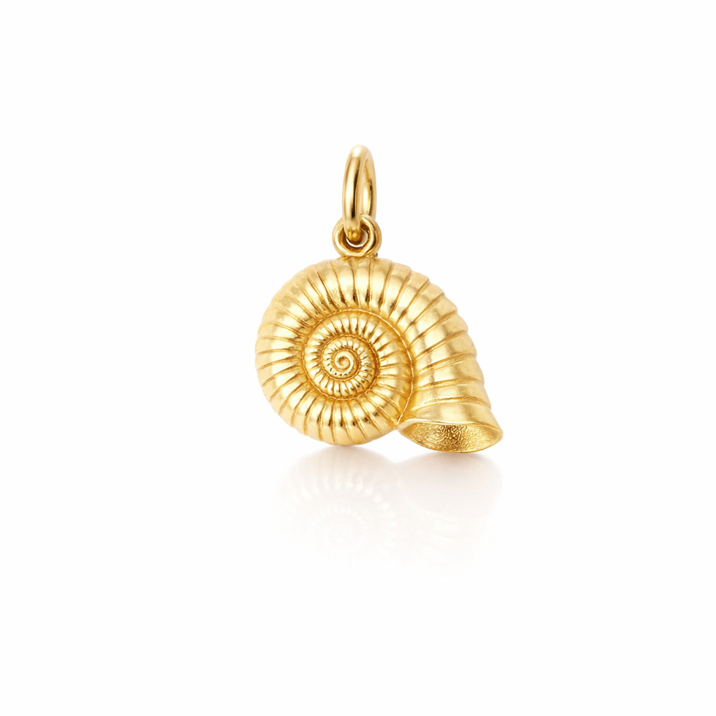 Nautilus Shell Pendant In 18ct Yellow Gold