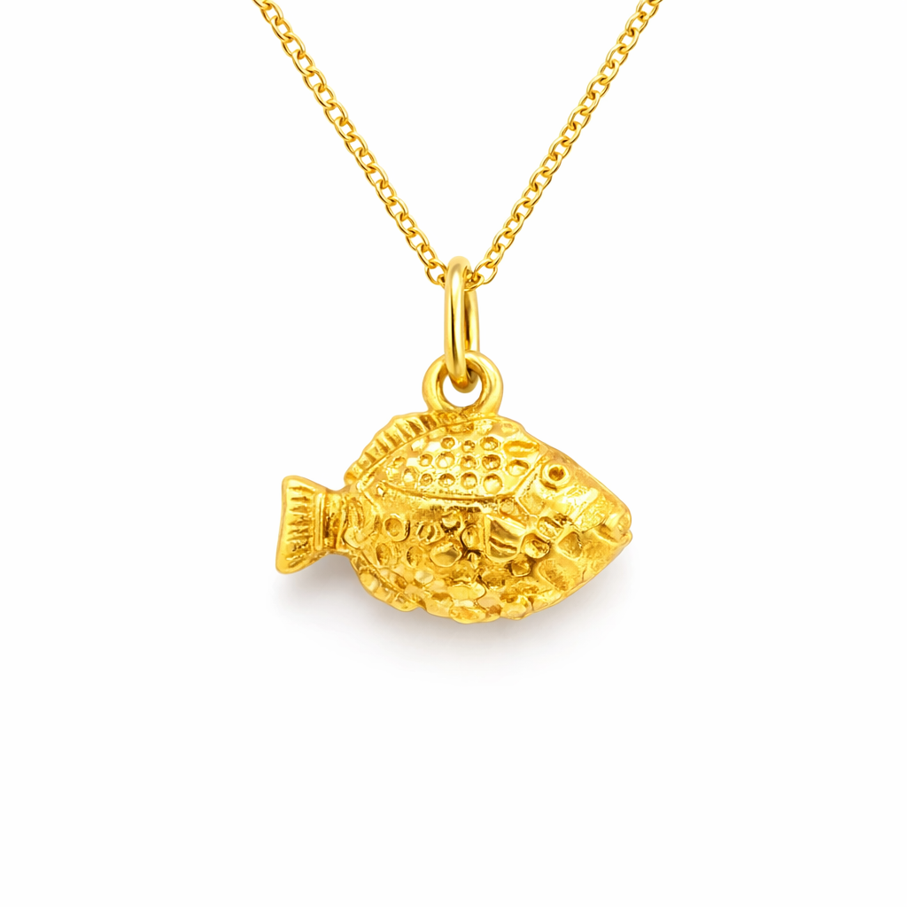 Triggerfish Pendant In 18K Yellow Gold